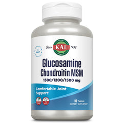 KAL Glucosamine Chondroitin MSM bottle artwork