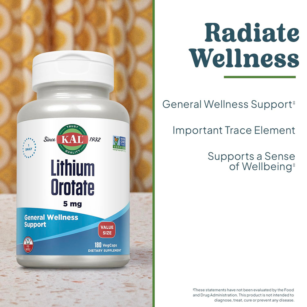 Close-up of 5 mg Lithium Orotate per VegCap