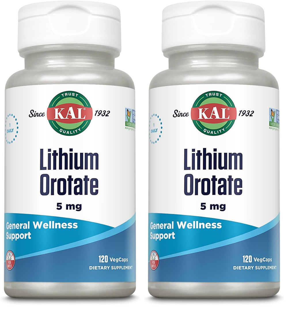 KAL Lithium Ootate 5 mg VegCaps bottle front