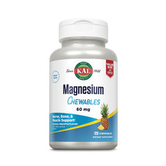 KAL Magnesium Chewables pineapple flavor close-up
