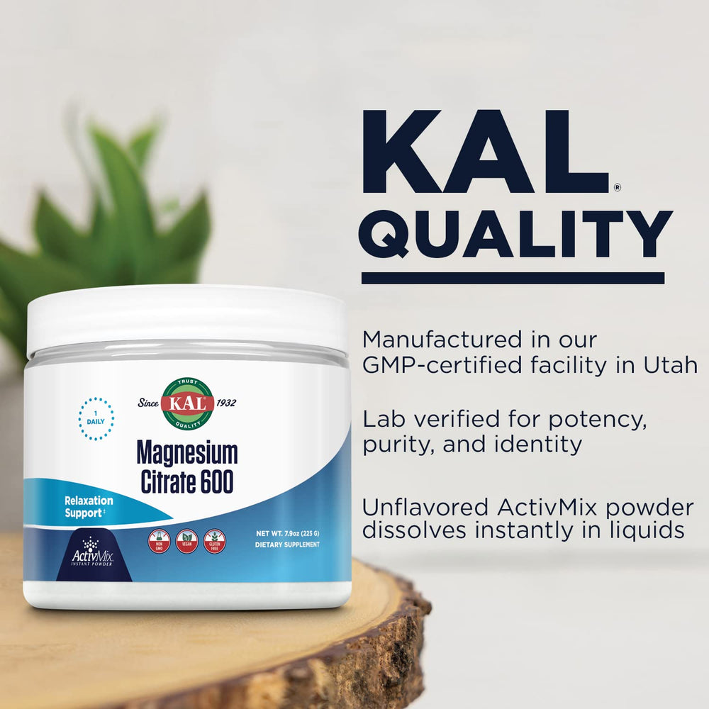 Non-GMO, vegan magnesium citrate powder