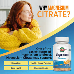 Nutrition facts showing magnesium citrate content