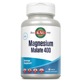Front view of KAL Magnesium Malate 400mg bottle