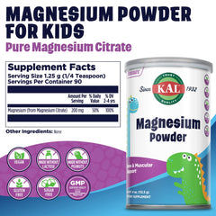 Close up of magnesium citrate powder for kids
