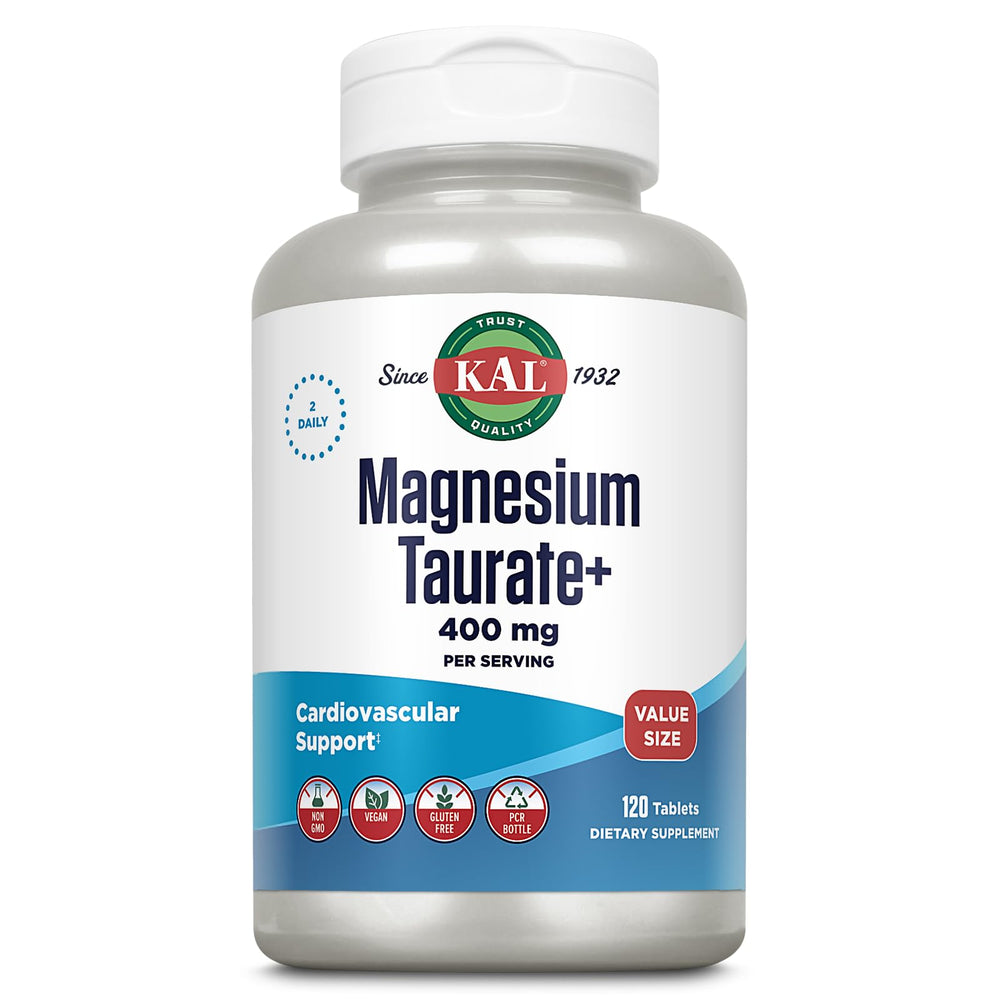 KAL Magnesium Taurate 400mg Plus Vitamin B6 hero image