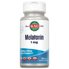 KAL Melatonin 1 mg Sleep Aid bottle and label