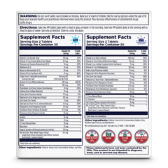 AM formula tablets representing morning nutrients