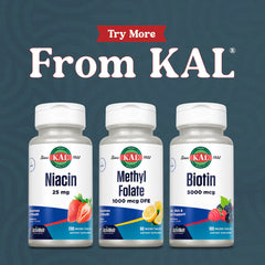 Supplement facts panel on KAL Methyl Folate bottle