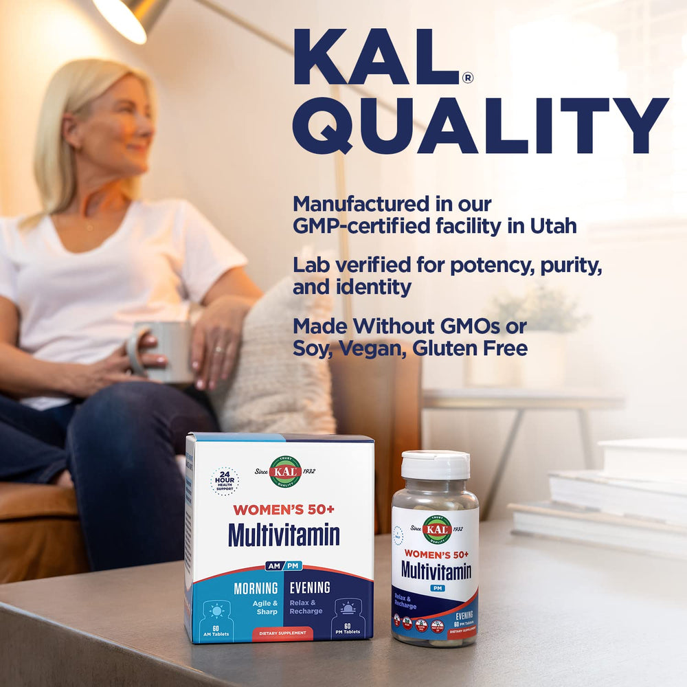 Vegan and GMO-free labeling for KAL Plus 50+ multivitamin