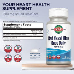 Close-up of Red Yeast Rice 1200mg tablet