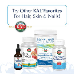 Nutritional facts panel on the KAL Silica Plus bottle