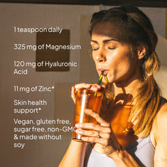 KAL Radiant Magnesium Powder label view with nutrition facts