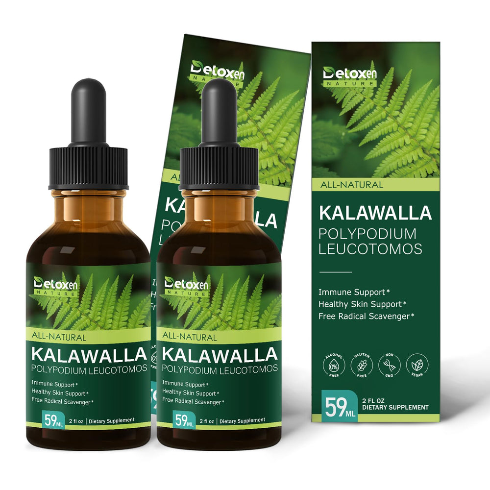 DetoxenNATURE Kalawalla Root Extract Drops bottle with dropper
