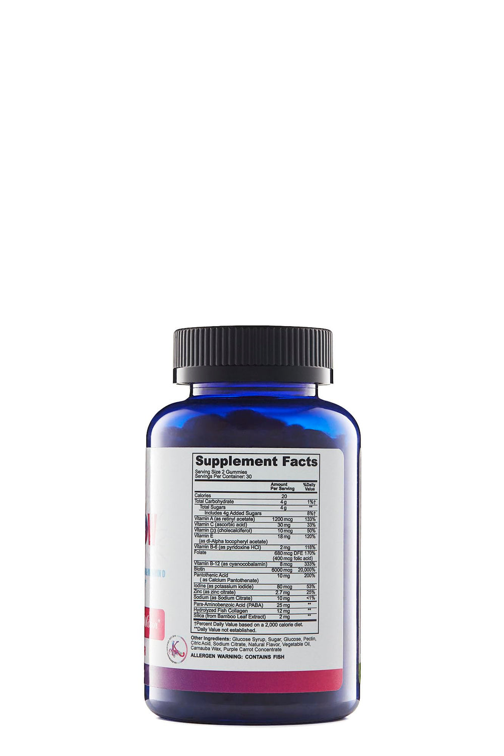 Close-up of Kaleidogrow Biotin capsules