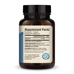 Kaneka Ubiquinol 100 mg per serving label