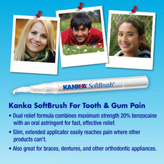 Pack of 3 Kank-A Soft Brush shown in hand for on-the-go use