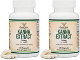 Front view of Kanna Extract Supplement bottle with 50mg capsules, pack of 2