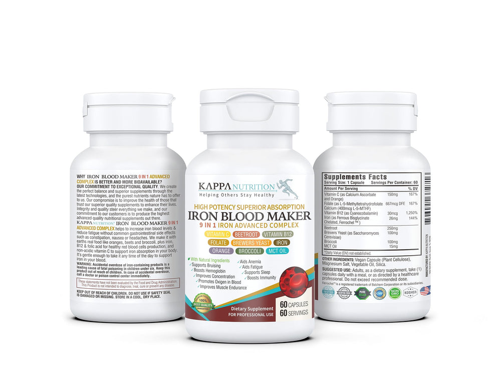 Product packaging and label details of Iron Blood Maker 9-in-1