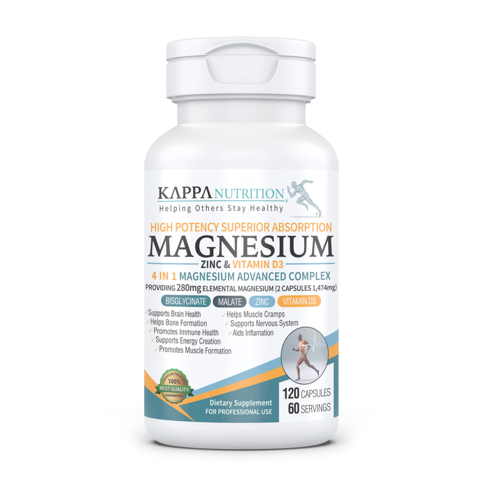 Kappa Nutrition Magnesium 4-in-1 bottle and label