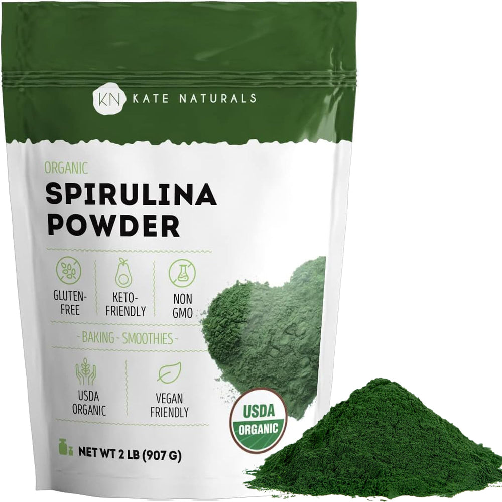 Kate Naturals Spirulina Powder jar label