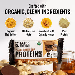 Kate's bar texture close-up with oats and chocolate bits