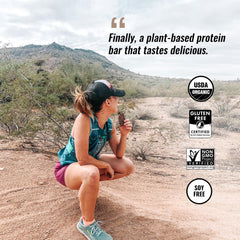 Kate's Real Food Gluten-Free Peanut Butter Brownie bar nutrition label — clean ingredients you trust.