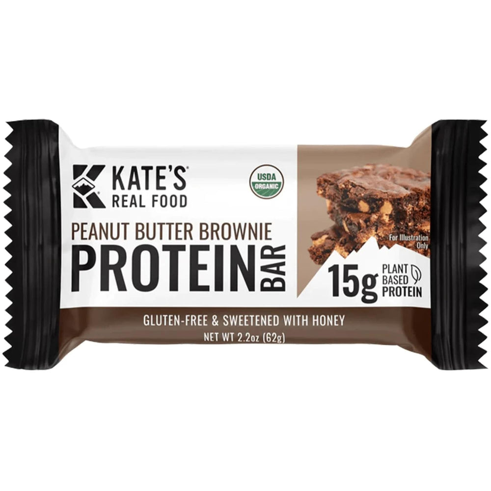Kate's Real Food Peanut Butter Brownie bar pack 12 — convenient, portable energy.