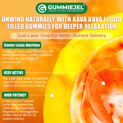 Gummies with lemon-flavored coating