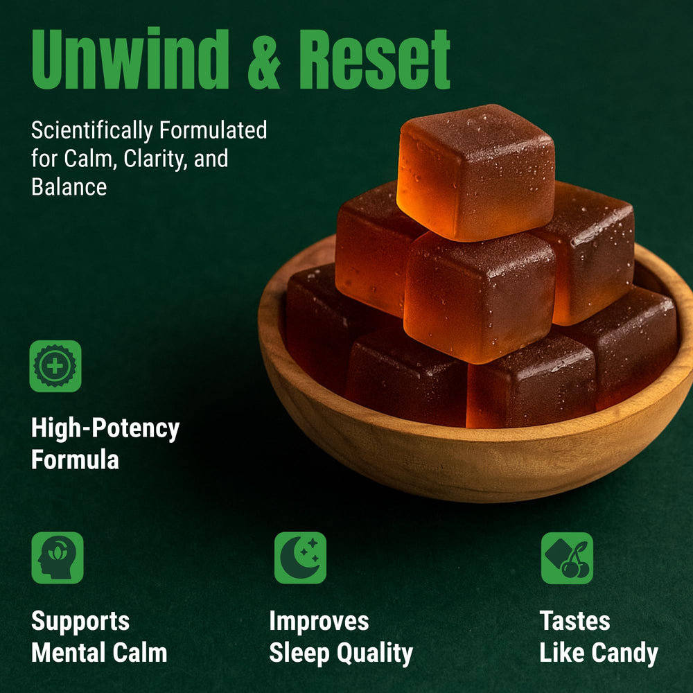 Close-up of Kava Kava Gummies 25mg ingredients and kavalactones