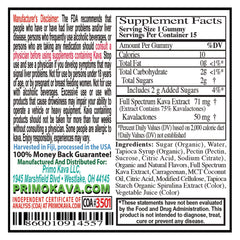 15-count bottle of Kava Kava gummies in packaging