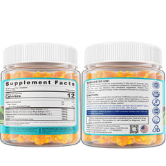 Gently packaged vegan relax gummies on a wooden surface