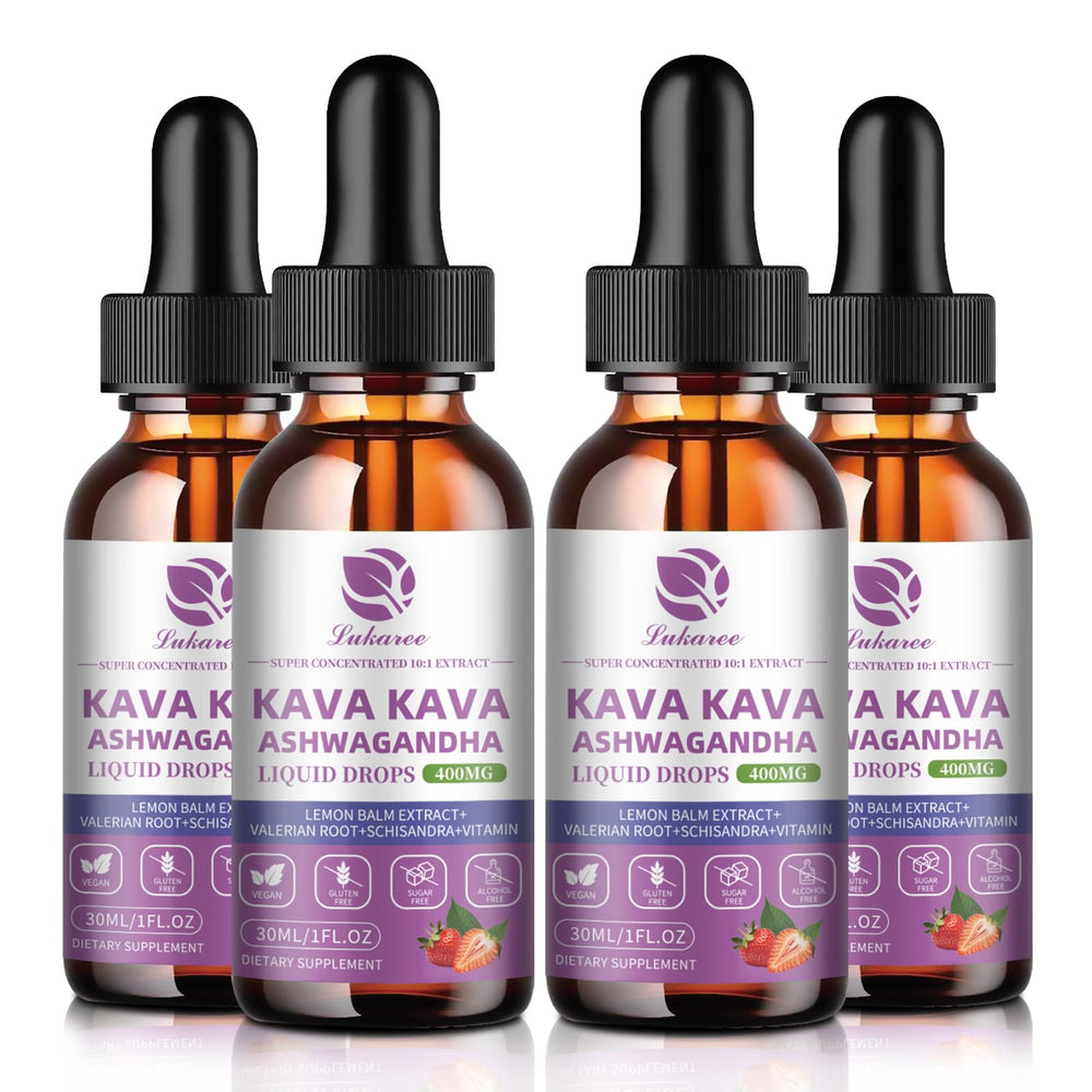 Kava Kava root extract drops bottle label