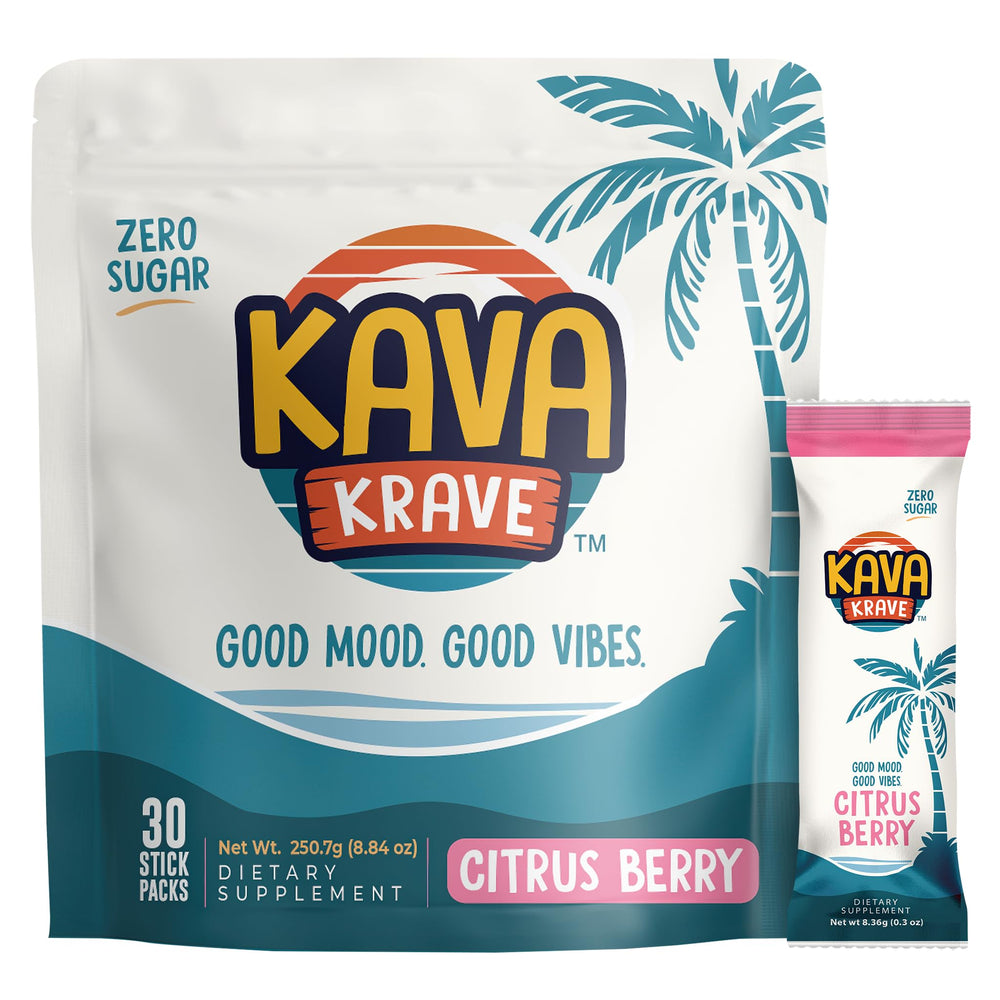 Kava Krave Citrus Berry 30-pack box front