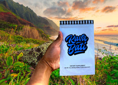 Final product shot of Kavafied KAVA BATI 8oz pouch