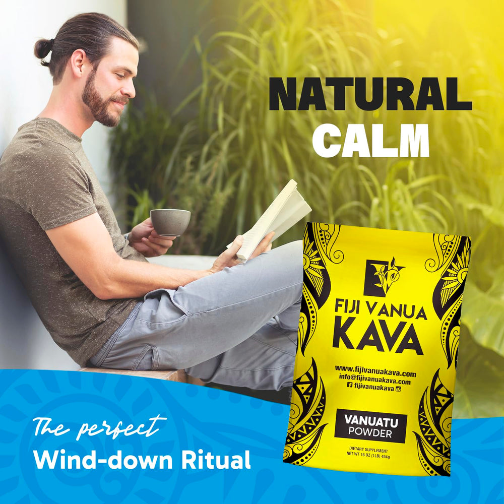 Kavalactone-rich kava powder close-up