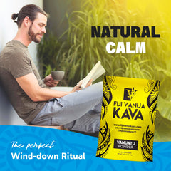 Kavalactone-rich kava powder close-up
