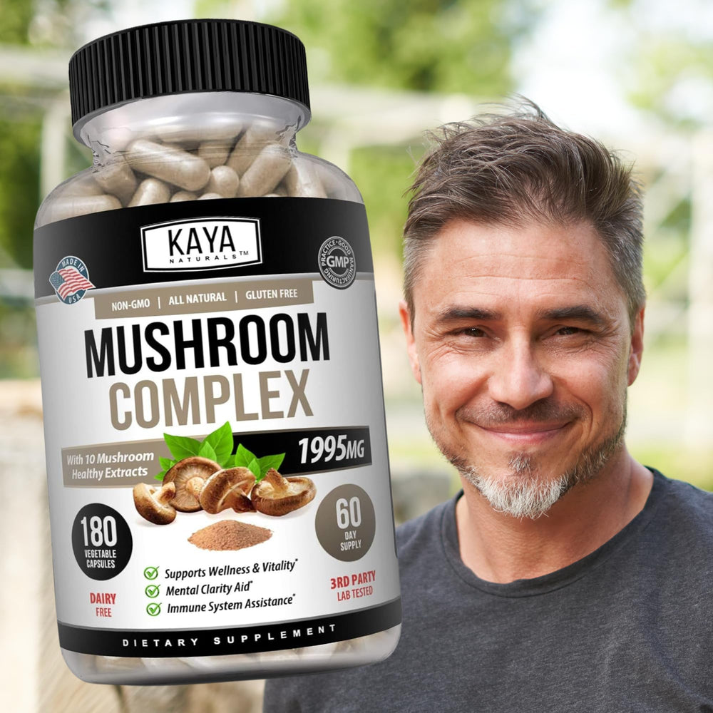 Mushroom blend promoting energy and vitality