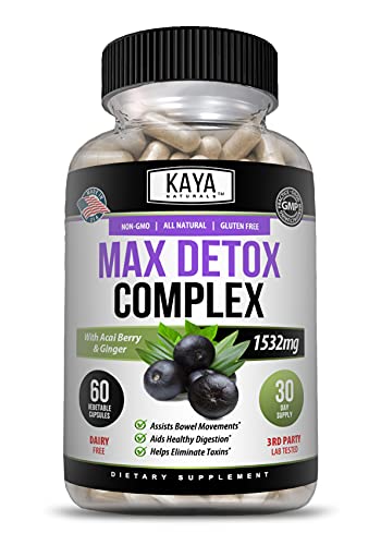 Kaya Naturals Max Detox bottle label close-up