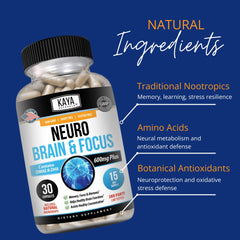 Nutrition facts and serving size on bottle label