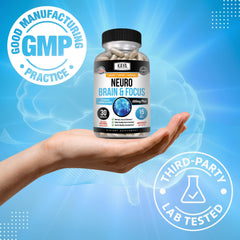 Kaya Naturals Neuro Brain bottle on product display