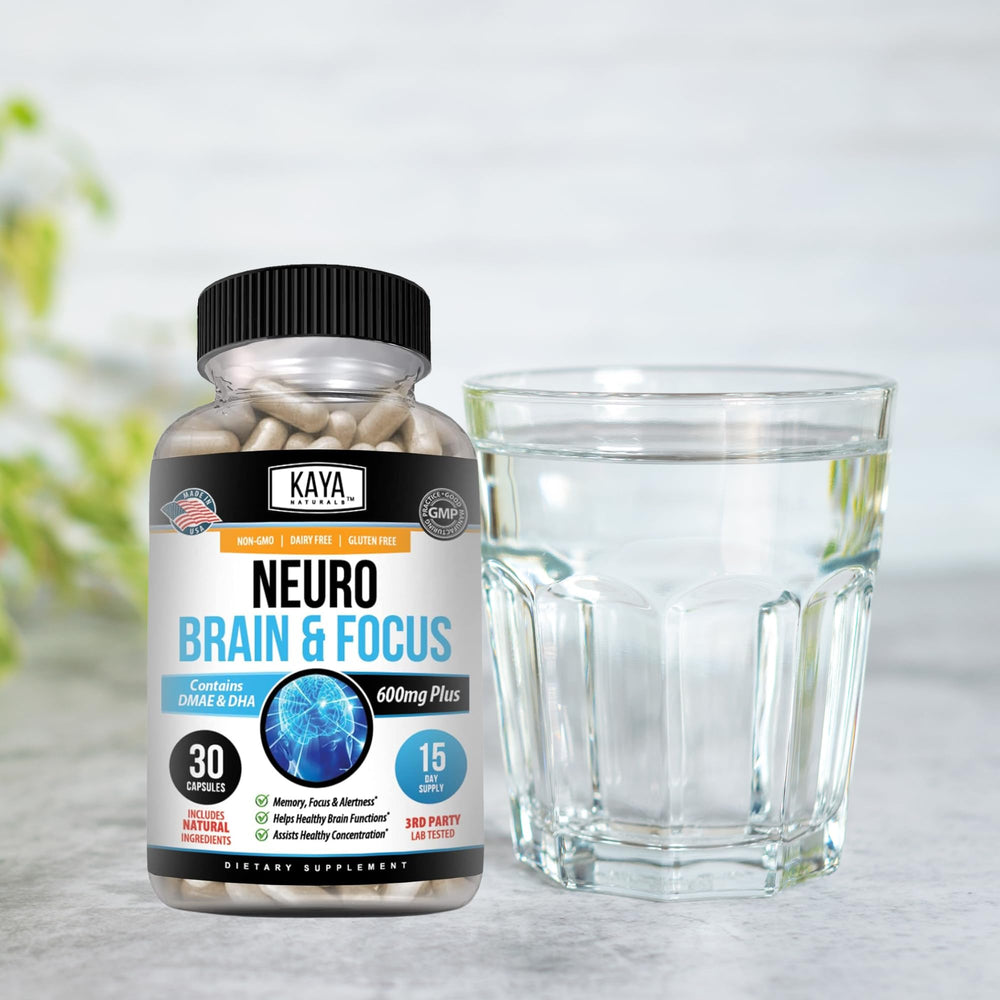 Kaya Naturals logo with Neuro Brain packaging