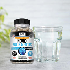 Kaya Naturals logo with Neuro Brain packaging
