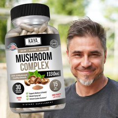 Capsules of Kaya Naturals Mushroom Complex