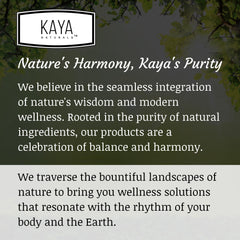 Kaya Naturals product image with claims on packaging