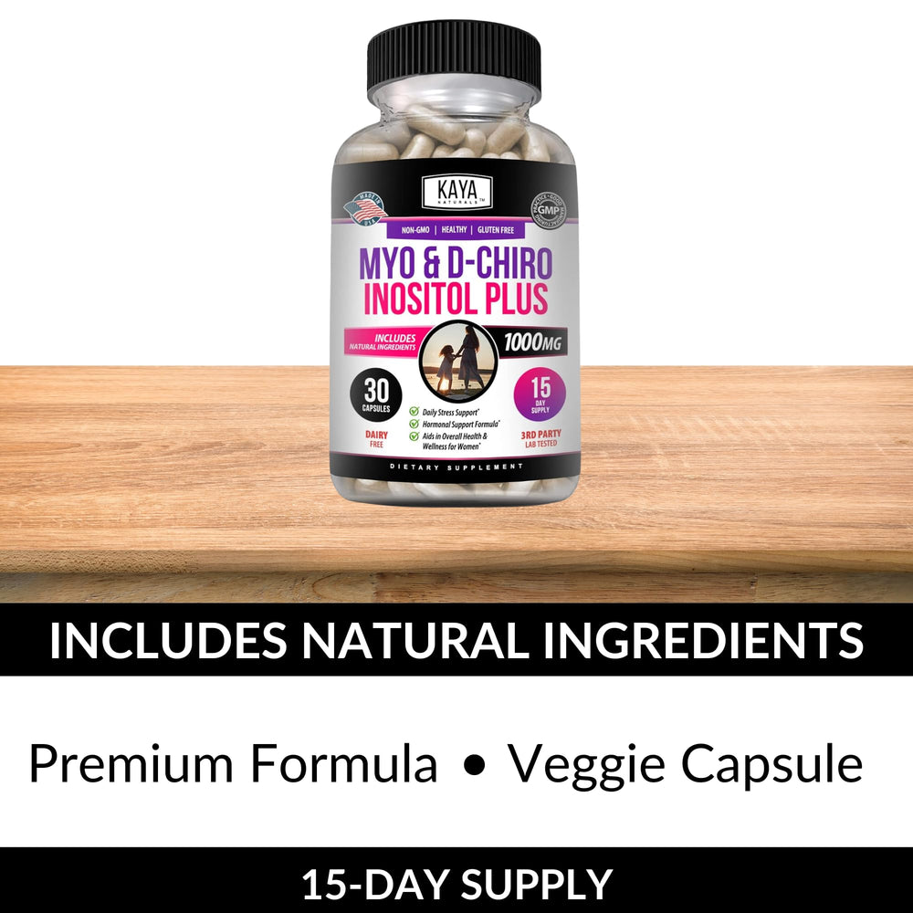 High-quality ingredients used in Kaya Naturals Myo-Inositol + D-Chiro Inositol