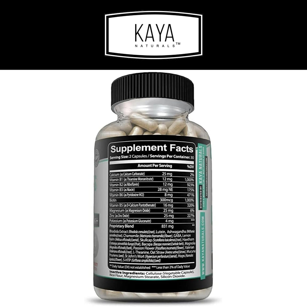 Capsules of Kaya Naturals Stress Relief
