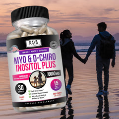 Wellness routine graphic featuring Kaya Naturals supplement