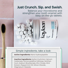 Travel-friendly TSA-approved Kaylaan Mouthwash Tablets