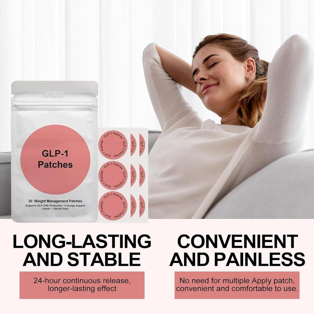 GLP-1 patch applied to skin illustration