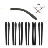 KECHIO temple tip anti-slip silicone close-up on black glasses